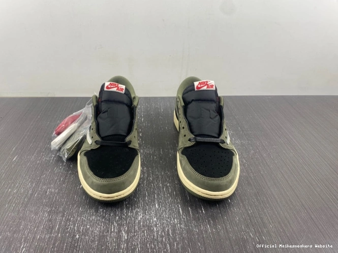 Official Maikesneakers OLIVE' DM7866-002 SP SCOTT TRAVIS X 'BLACK JORDAN 1 OG AIR LOW 0729